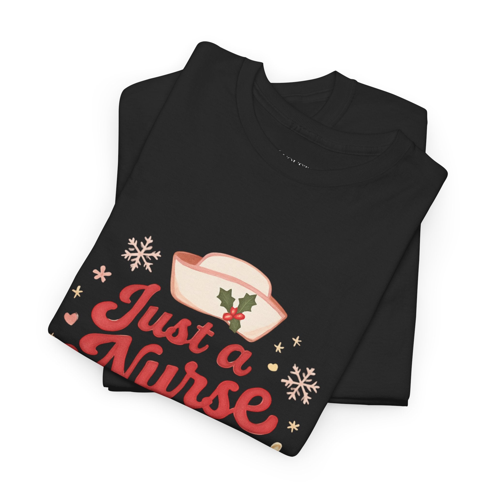 Just a Nurse at Her Christmas Era T-Shirt – Funny Holiday Nursing Tee