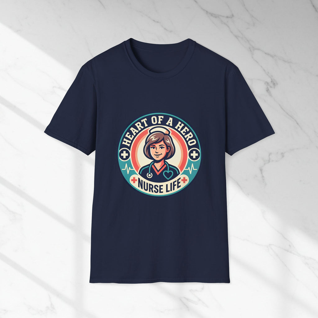 Nurse Life Heart of a Hero T-Shirt – Vintage Nurse Pride Tee