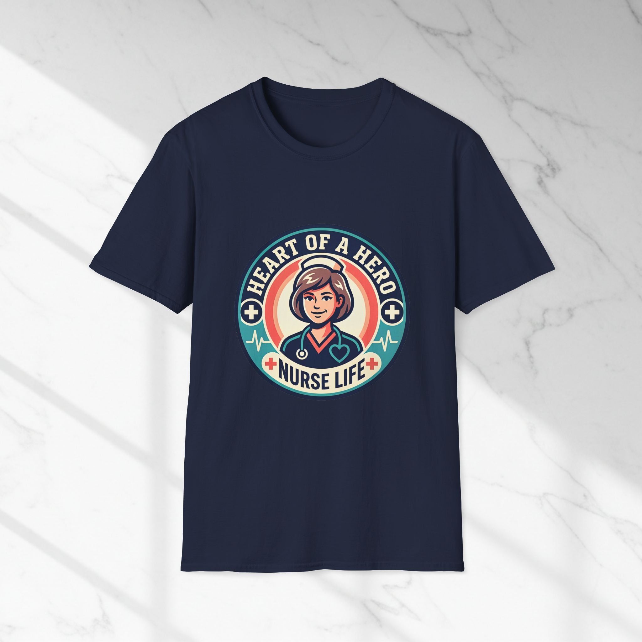 Nurse Life Heart of a Hero T-Shirt – Vintage Nurse Pride Tee