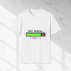 Shift Loading Patience 1% T-Shirt – Funny Gamer Progress Bar Tee