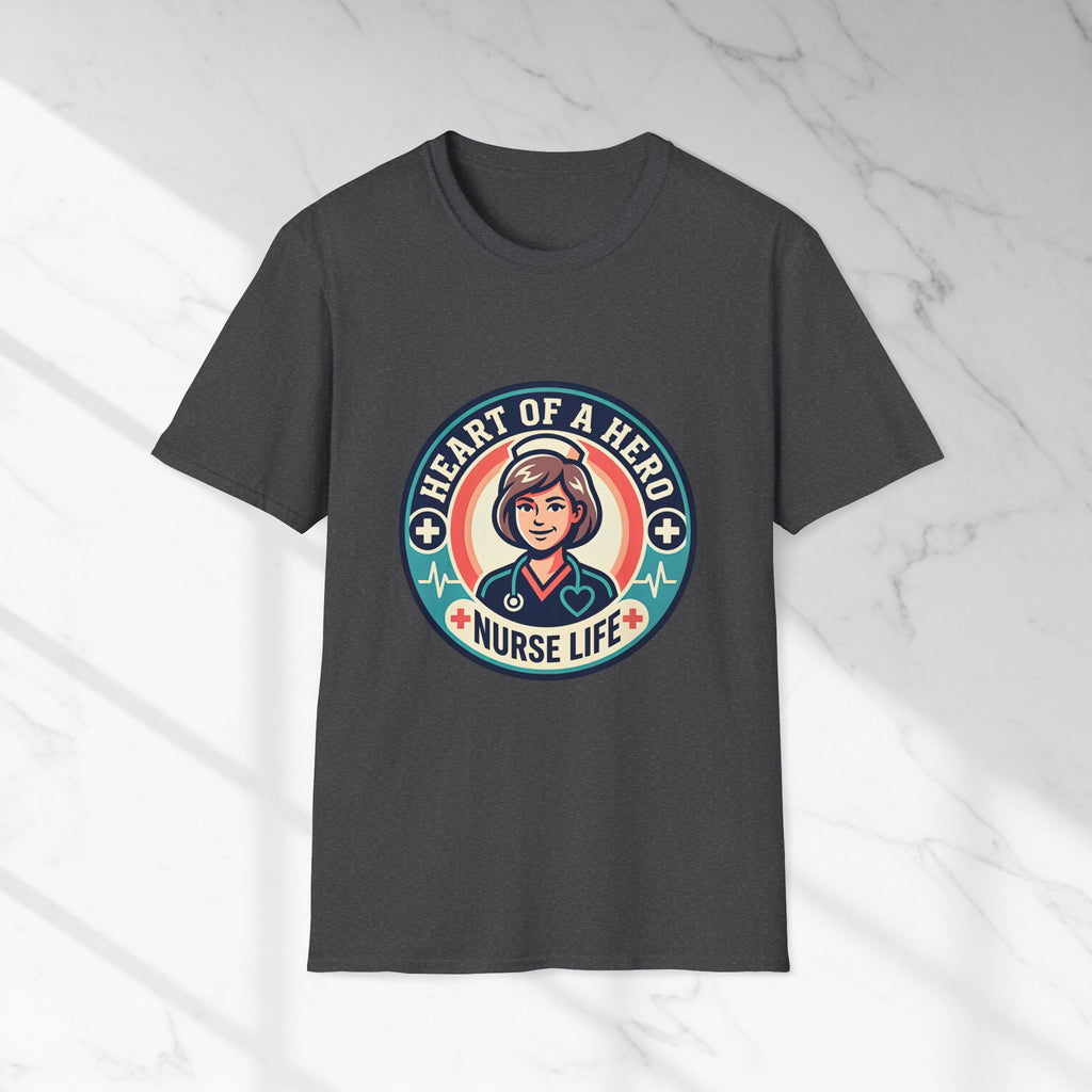 Nurse Life Heart of a Hero T-Shirt – Vintage Nurse Pride Tee