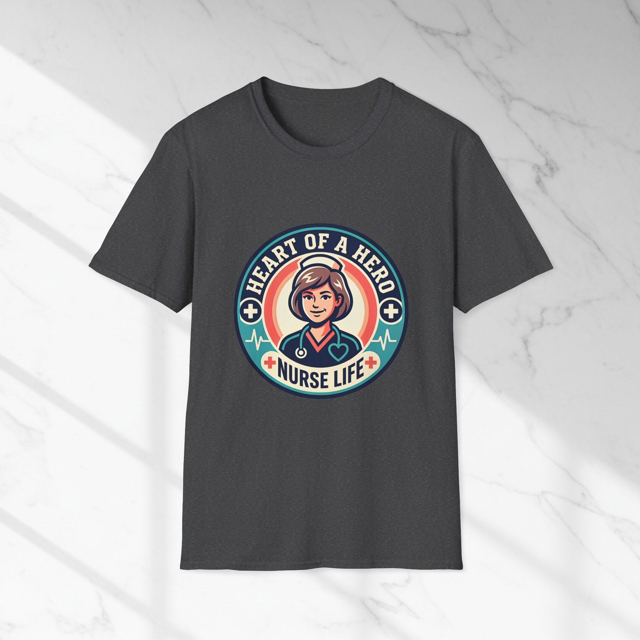 Nurse Life Heart of a Hero T-Shirt – Vintage Nurse Pride Tee