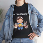 Holy Care Crew T-Shirt – Cute Nativity Tee with Lamb & Donkey