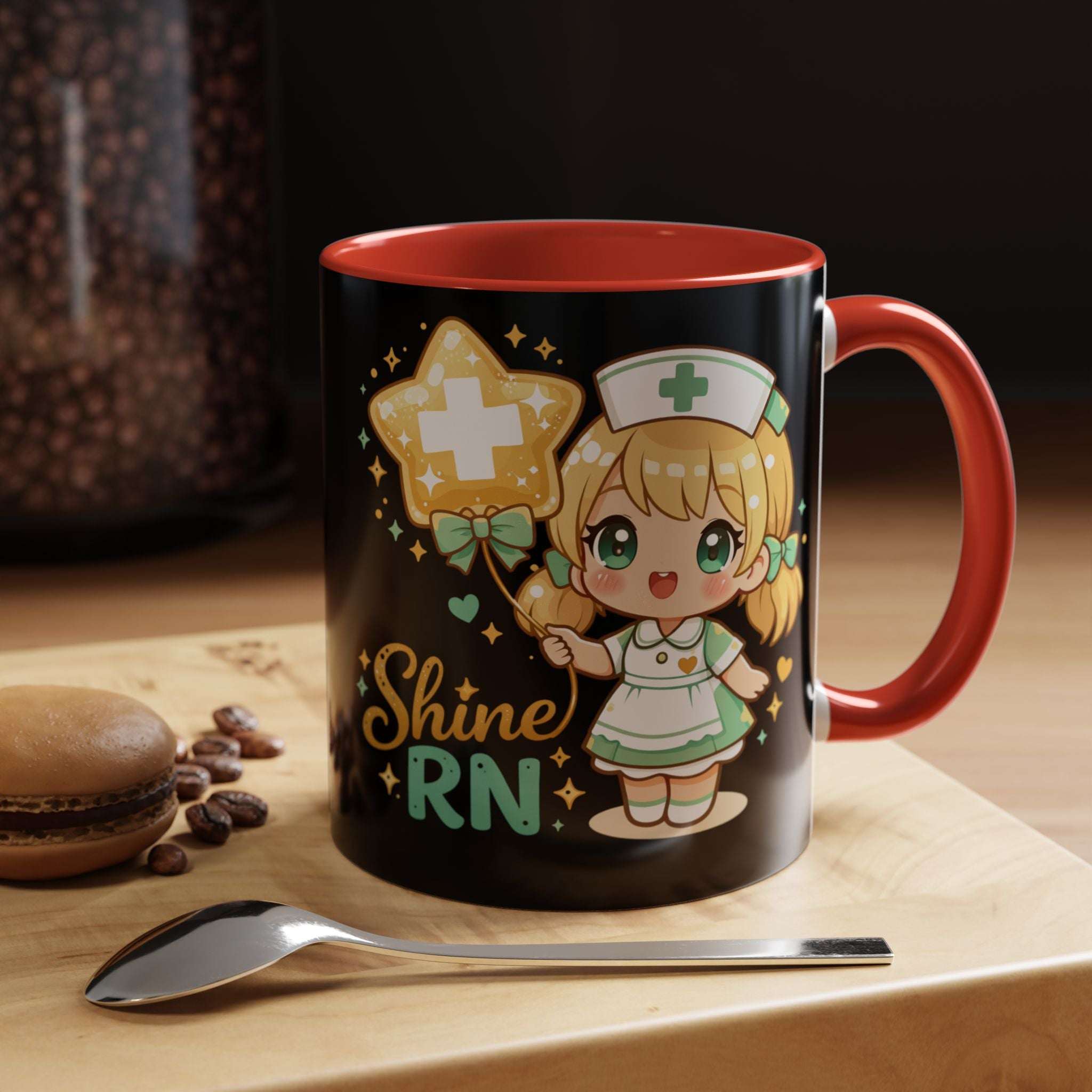 Shine RN Mug – Cute Chibi Nurse Coffee Cup (11oz/15oz)