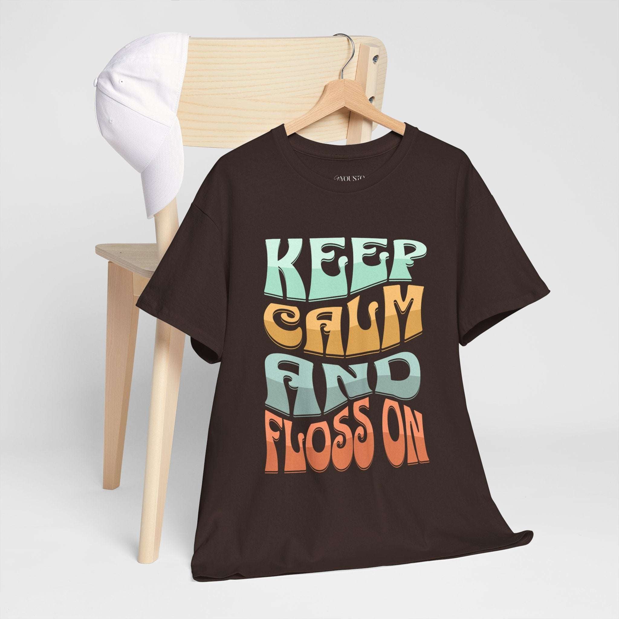 Keep Calm and Floss T-Shirt – Funny Dentist Gift for Dental Professionals