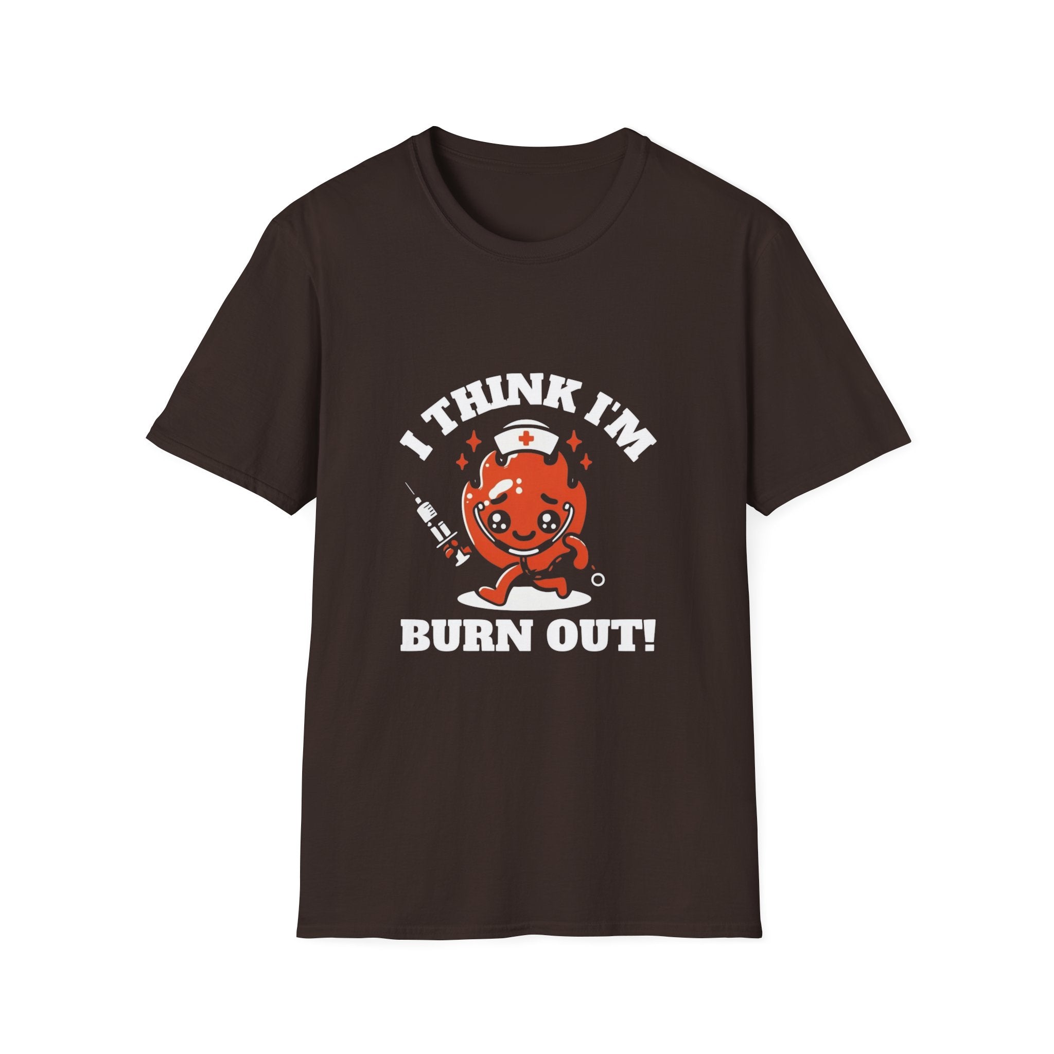 I Think I'm Burn Out T-Shirt – Funny Nurse Burnout Cartoon Tee