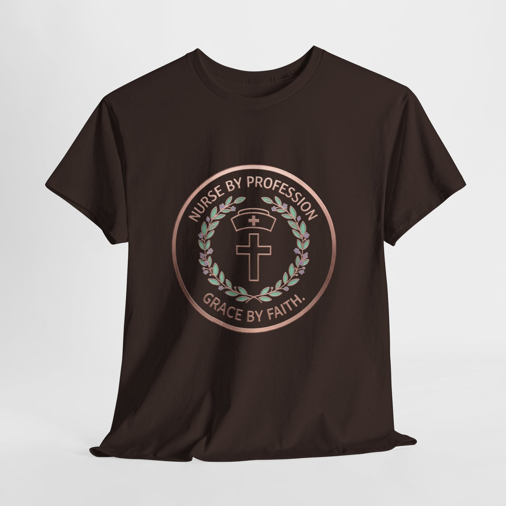 Nurse by Profession, Grace by Faith – Christian Nurse T-Shirt for Women & Men