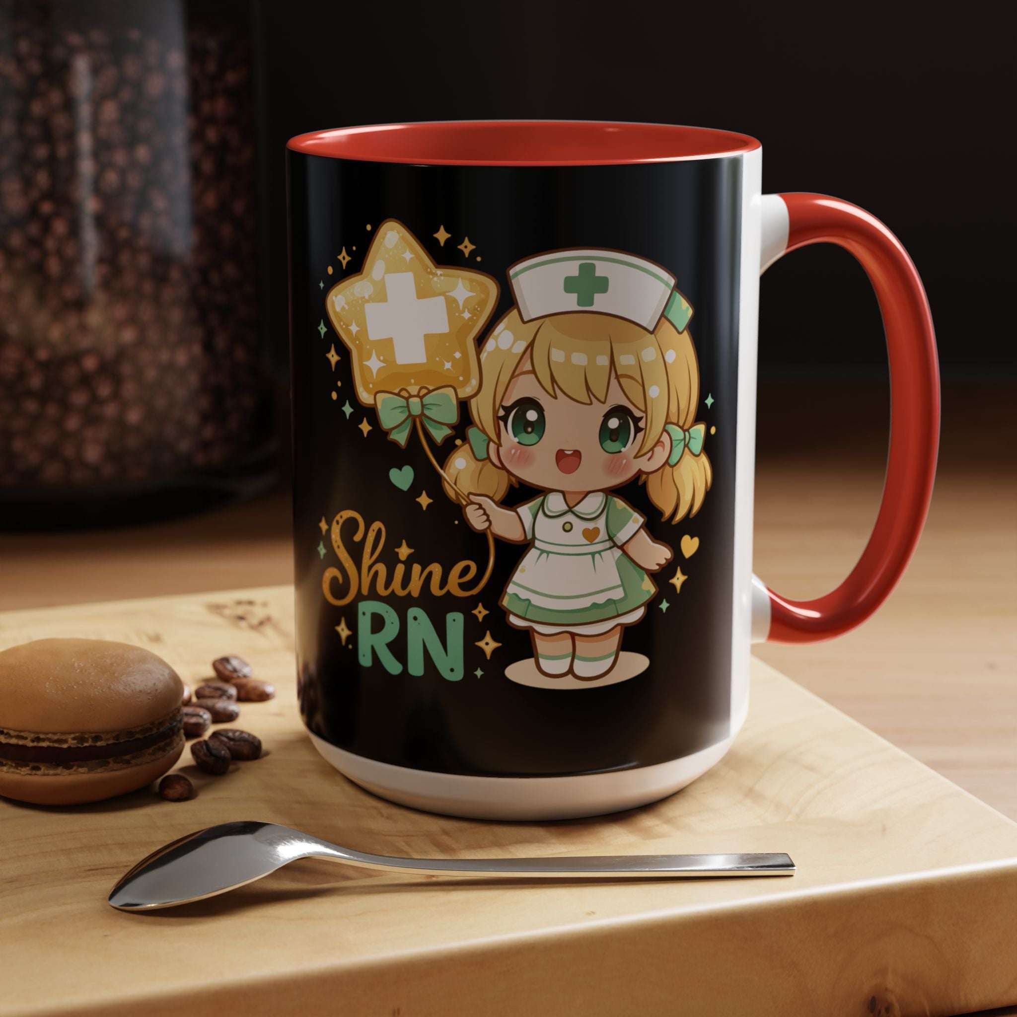 Shine RN Mug – Cute Chibi Nurse Coffee Cup (11oz/15oz)