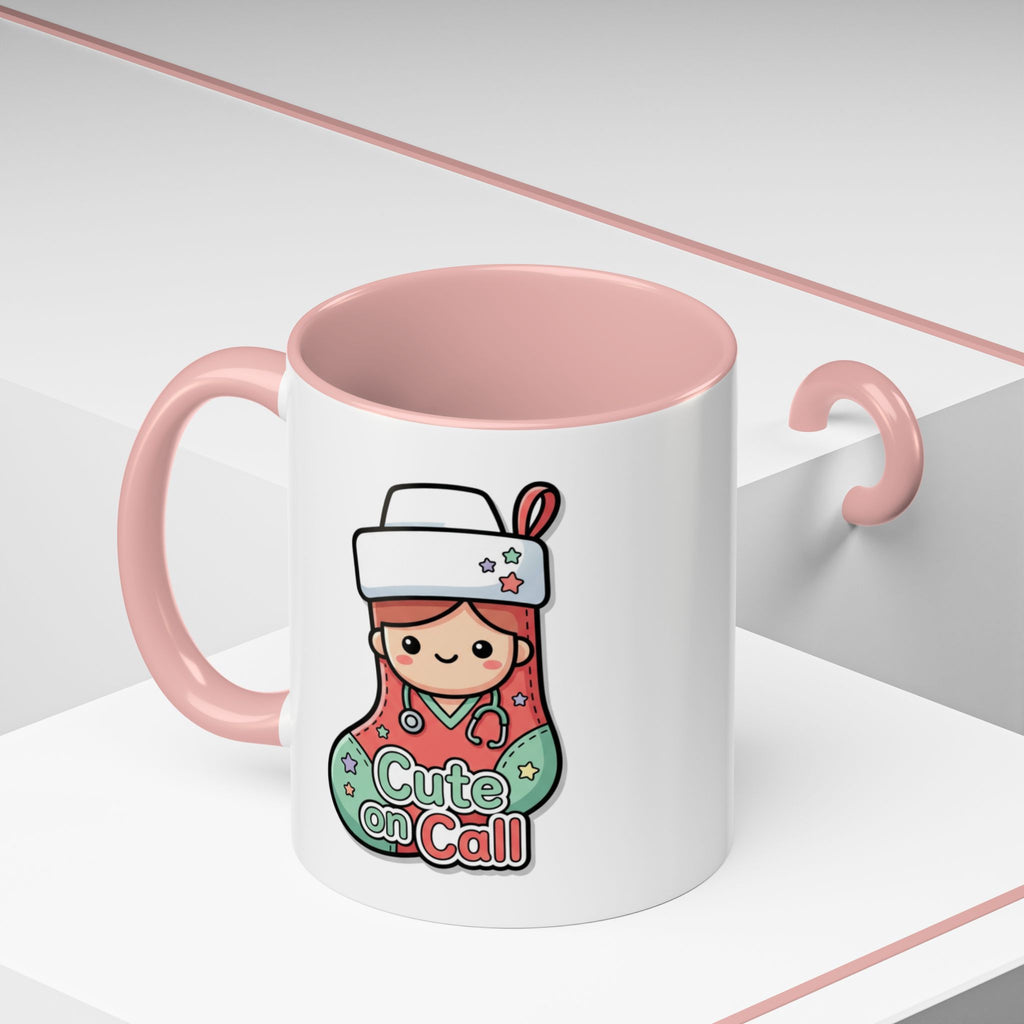Cute on Call Nurse Coffee Mug — Accent 11/15oz, best gift for RN