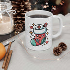 Cute Kawaii Nurse Angel Mug – Christmas Nurse Coffee Cup with Halo & Wings (11oz/15oz)