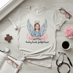 Nurse Angel T-Shirt – Healing Hands, Faithful Heart Inspirational Tee