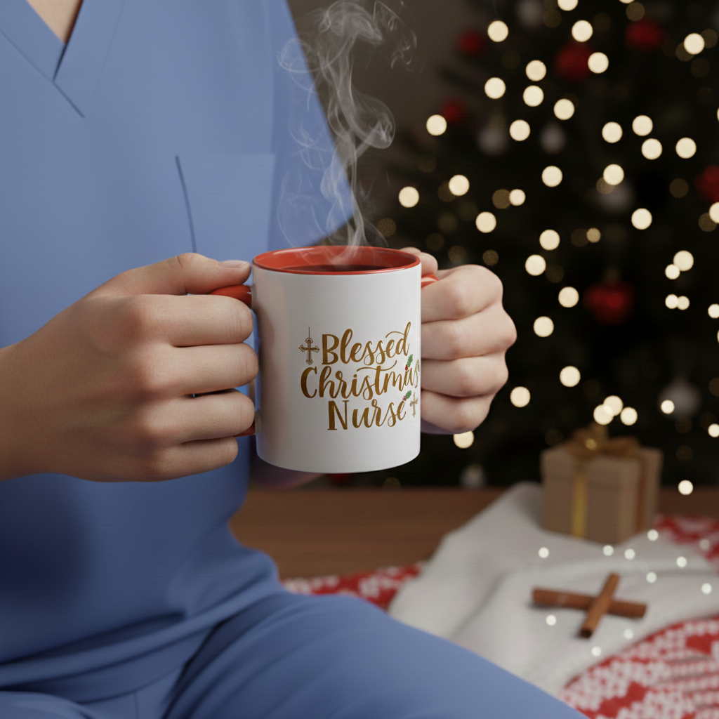 Blessed Christmas Nurse Mug – Holiday Coffee Mug Gift for Nurses (11oz/15oz)