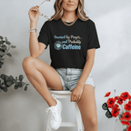 Prayer and Caffeine T-Shirt – Christian Coffee Tee for Women & Men