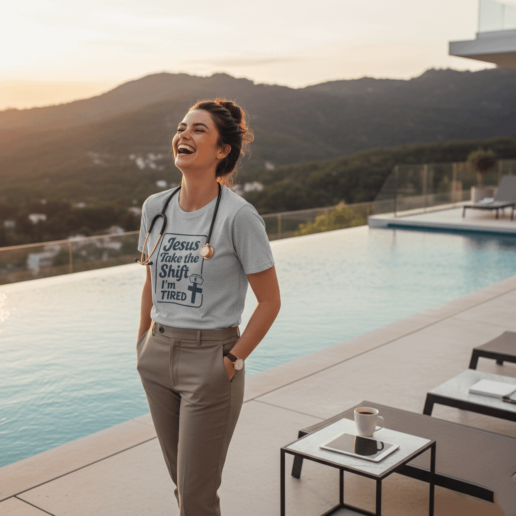 Jesus Take the Shift I'm Tired T-Shirt – Christian Nurse & Shift Worker Tee