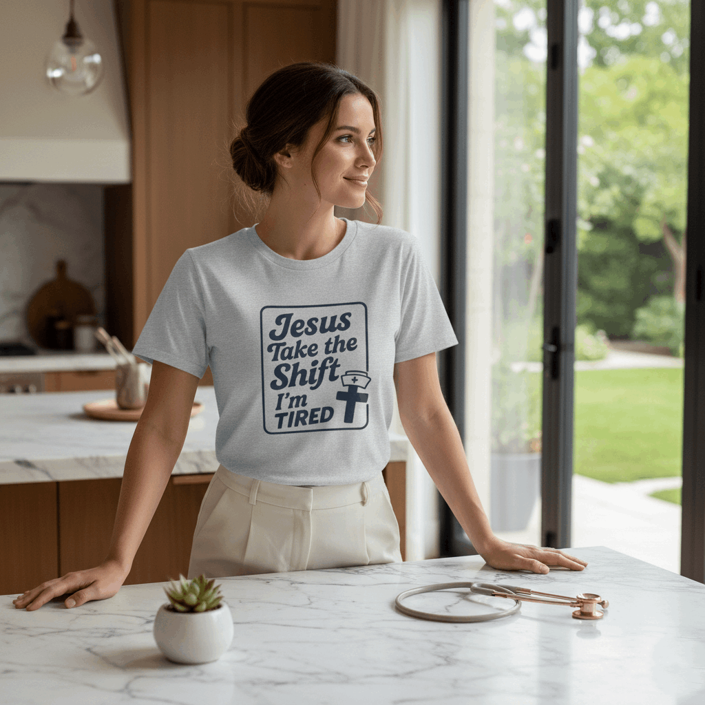 Jesus Take the Shift I'm Tired T-Shirt – Christian Nurse & Shift Worker Tee