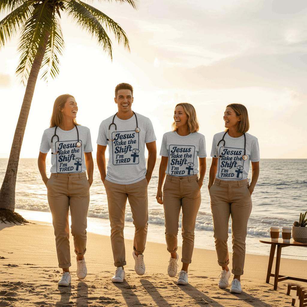 Jesus Take the Shift I'm Tired T-Shirt – Christian Nurse & Shift Worker Tee
