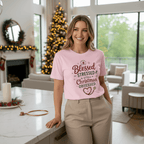 Blessed Stressed & Still Christmas Obsessed T-Shirt – Funny Nurse Holiday Tee
