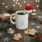 A Savior Is Born A Nurse Is Called Mug – Christian Nurse Christmas Coffee Cup (11oz/15oz)