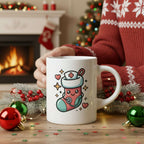 Cute Kawaii Nurse Angel Mug – Christmas Nurse Coffee Cup with Halo & Wings (11oz/15oz)