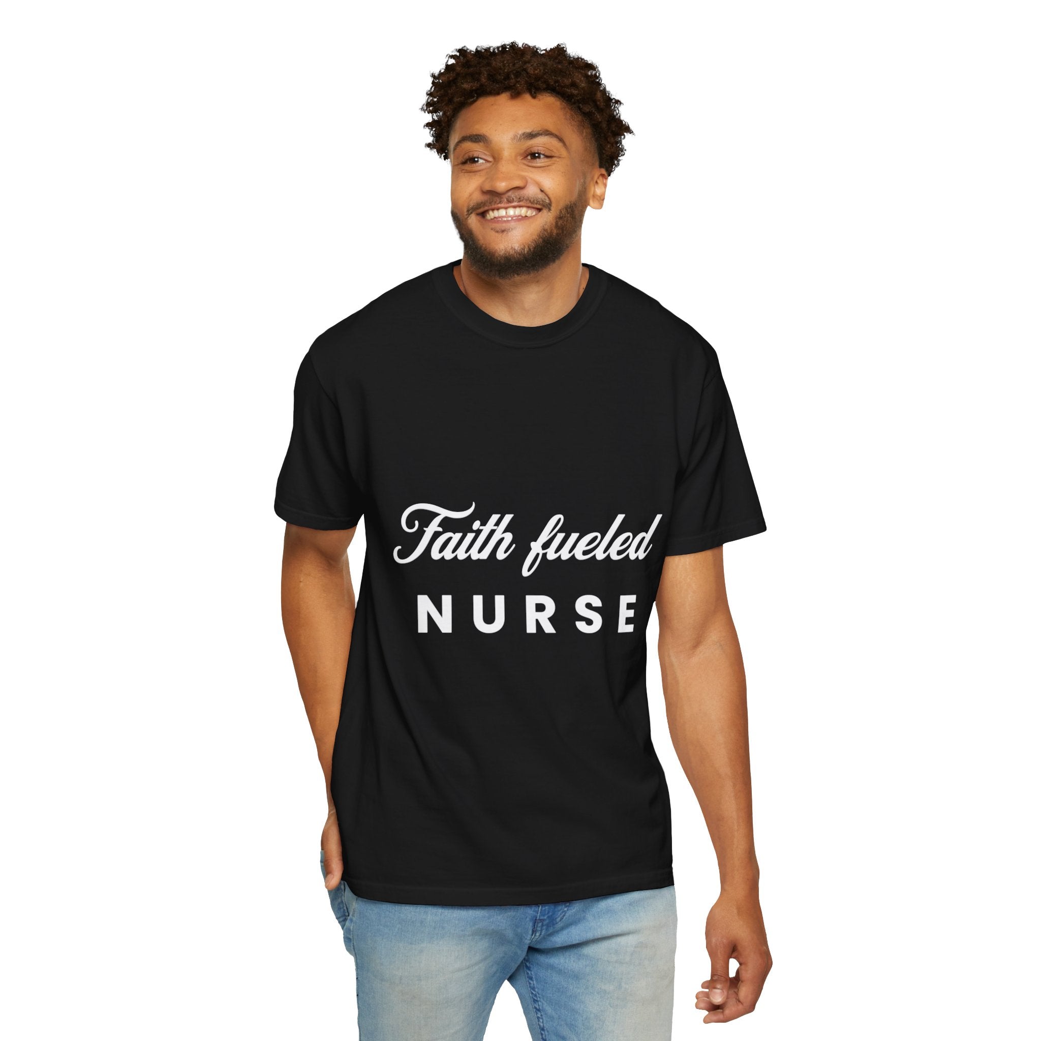 Faith Fueled Nurse T-Shirt – Christian Nurse Gift Tee