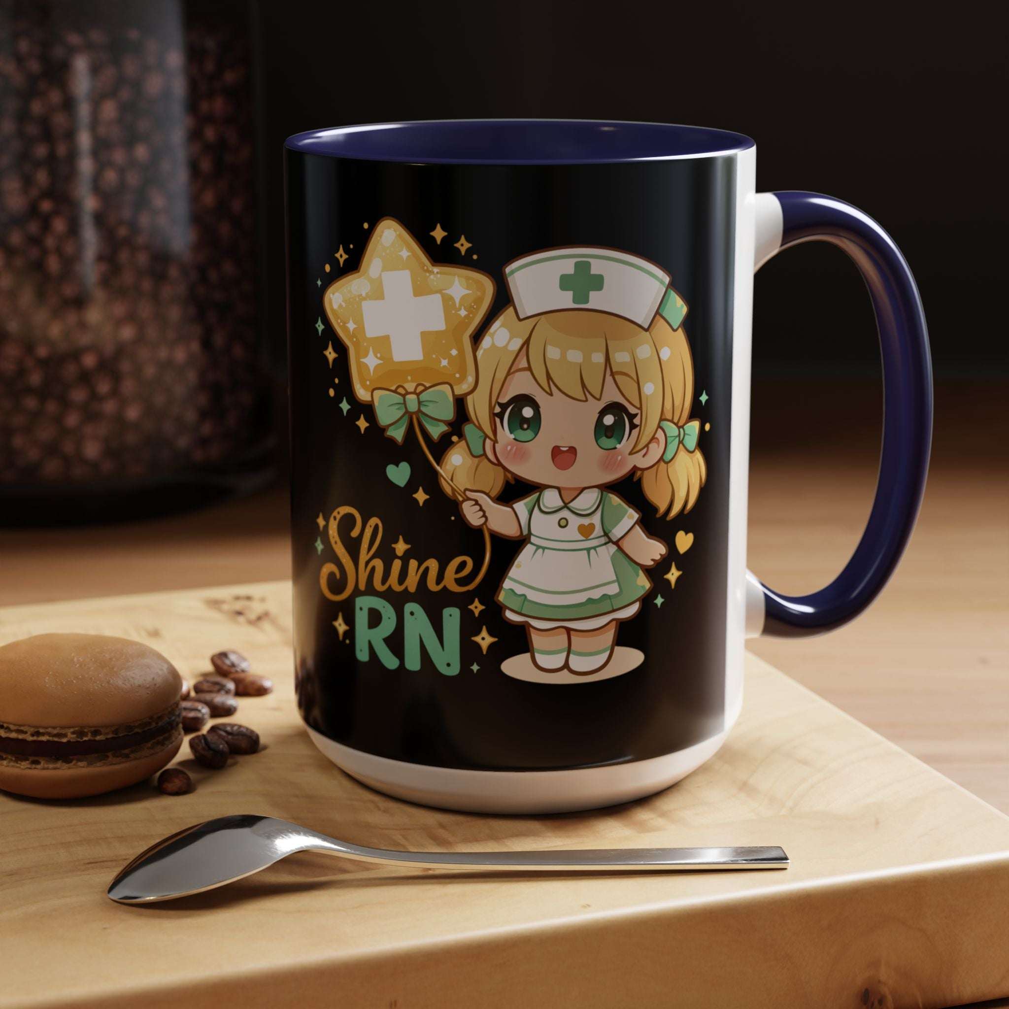 Shine RN Mug – Cute Chibi Nurse Coffee Cup (11oz/15oz)