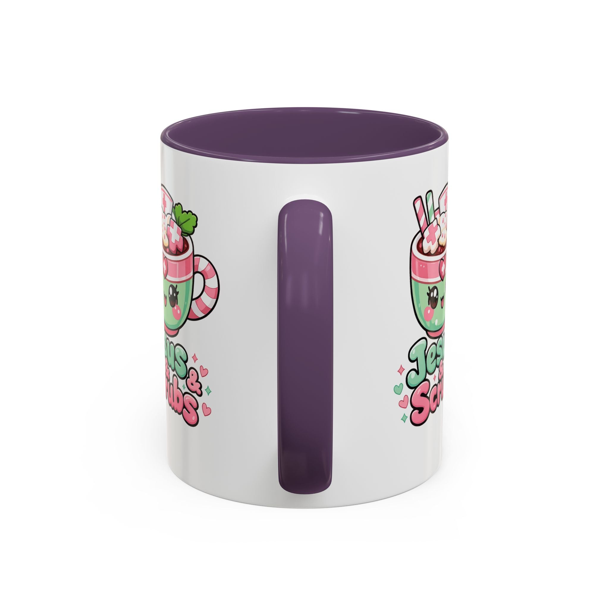 Jesus & Scrubs Mug – Cute Kawaii Nurse Coffee Cup (11oz)