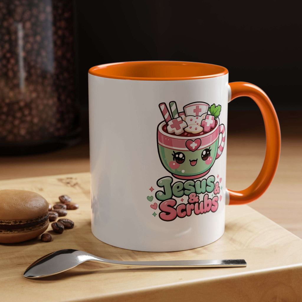 Jesus & Scrubs Mug – Cute Kawaii Nurse Coffee Cup (11oz)
