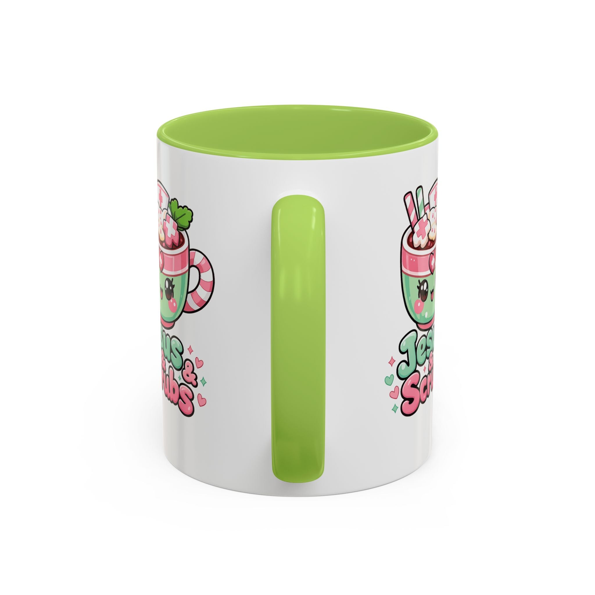 Jesus & Scrubs Mug – Cute Kawaii Nurse Coffee Cup (11oz)