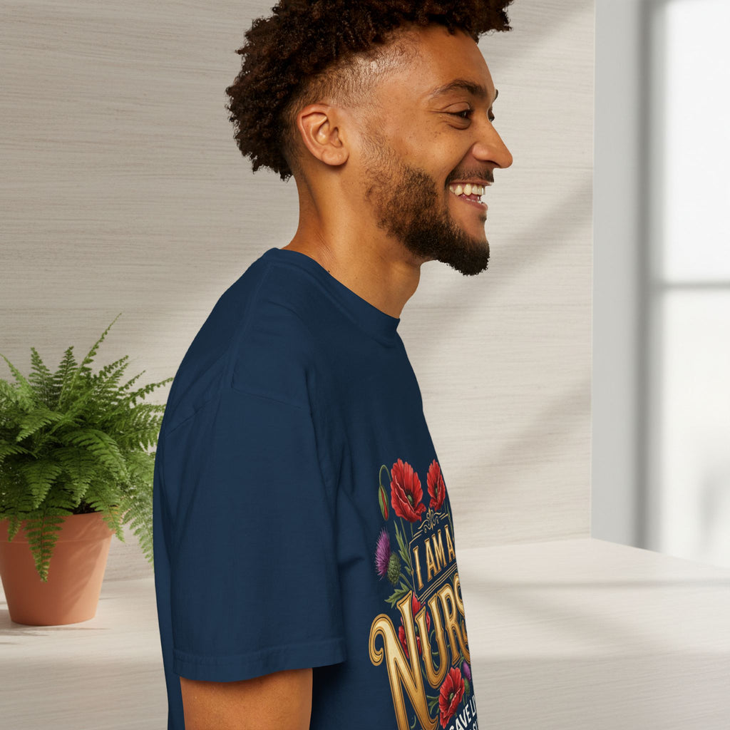 I Am a Nurse I Save Lives T-Shirt – Floral Superpower Tee