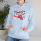 Nurse and Loving It Hoodie – Pink Retro Nurse Appreciation Pullover