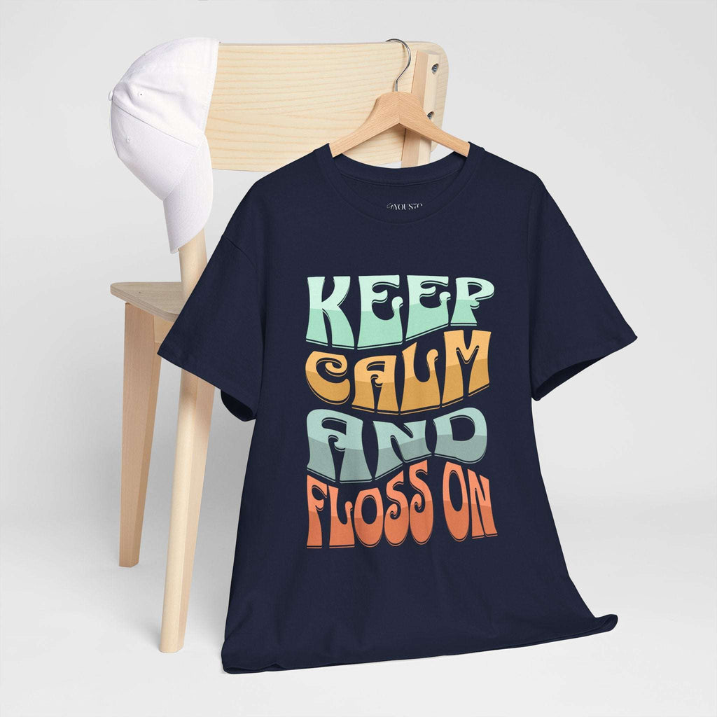 Keep Calm and Floss T-Shirt – Funny Dentist Gift for Dental Professionals