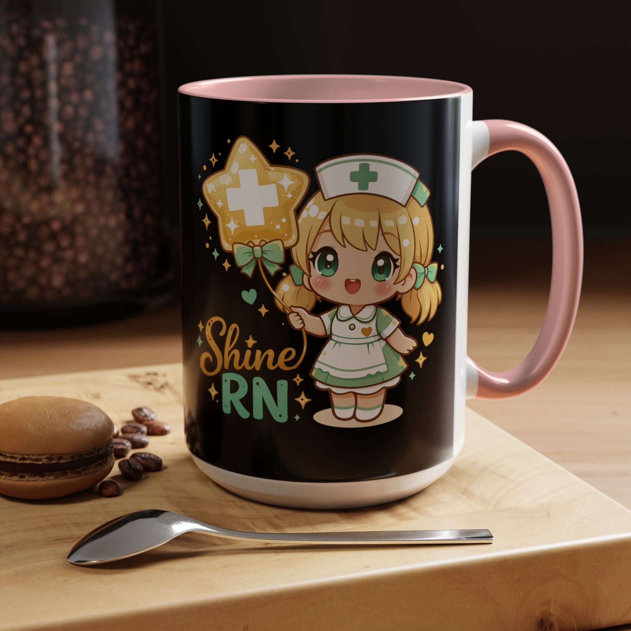 Shine RN Mug – Cute Chibi Nurse Coffee Cup (11oz/15oz)