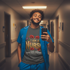 Authentic selfie of proud nurse after saving a life