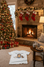 Christmas fireplace setting