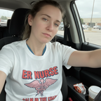 ER nurse selfie after chaotic shift, tired but calm proud