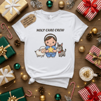 Holiday flat lay with festive elements