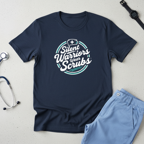 Navy Silent Warriors Wear Scrubs T-Shirt