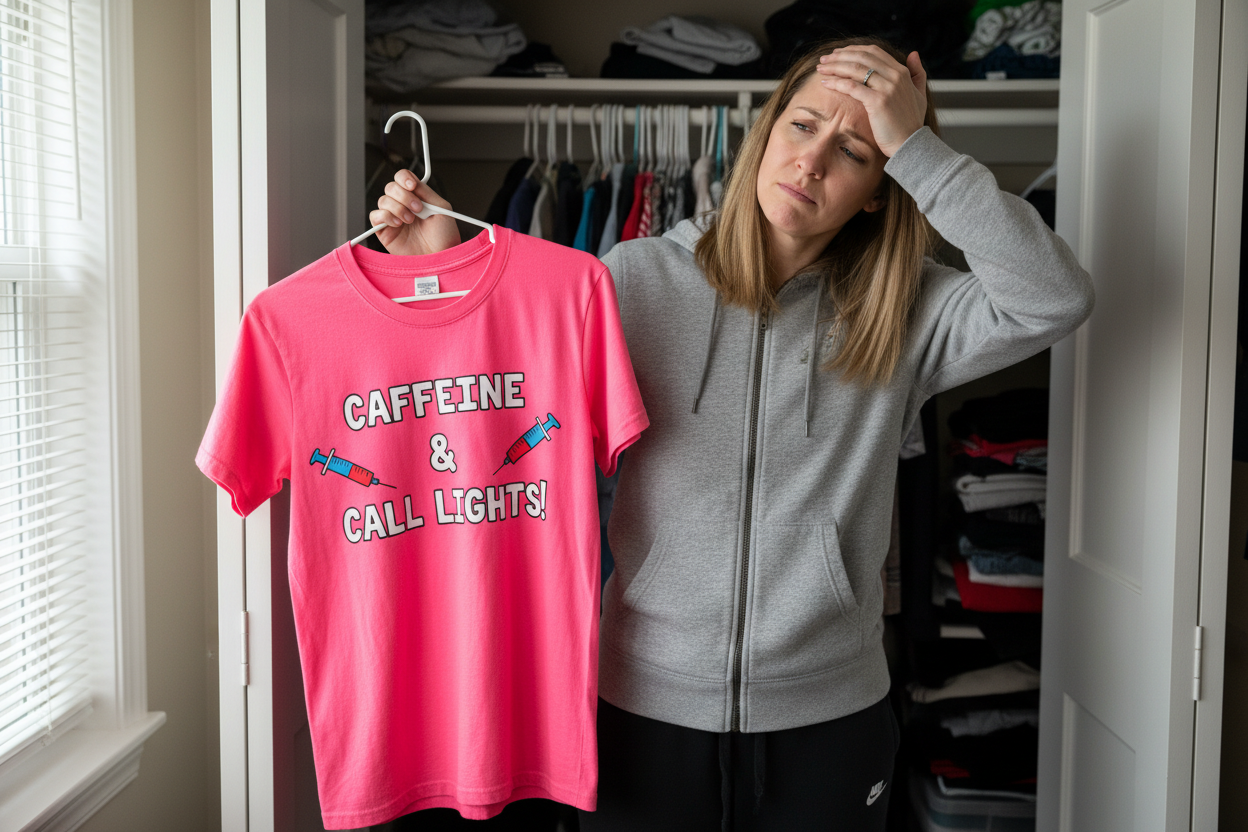 Nurse disappointed with tacky shirt
