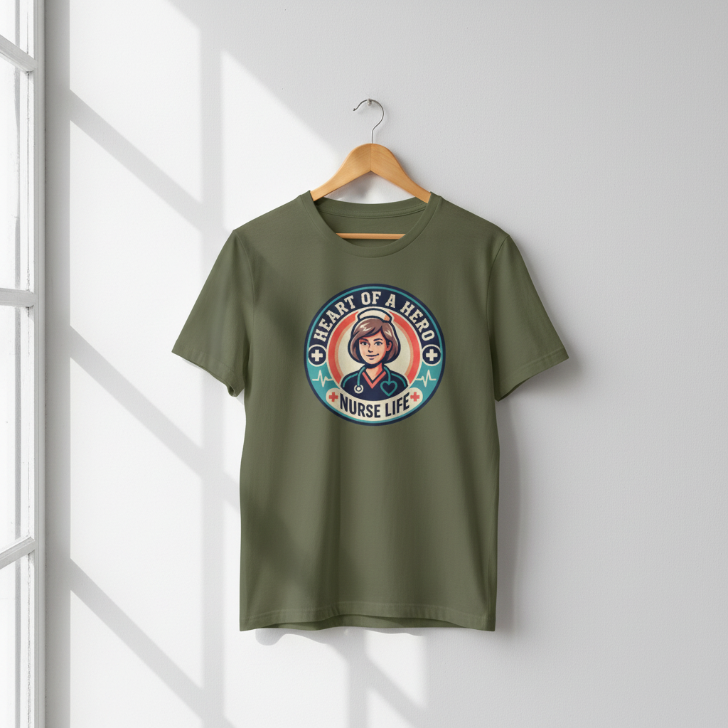 Your exact Heart of a Hero design on wooden hanger